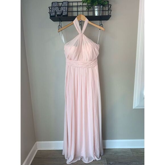 Bill Levkoff Rose petal Chiffon gown - Picture 2 of 11